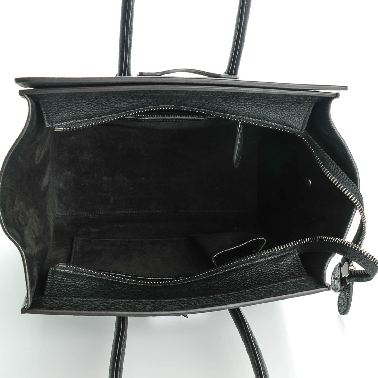 Drummed Calfskin Micro Luggage Black