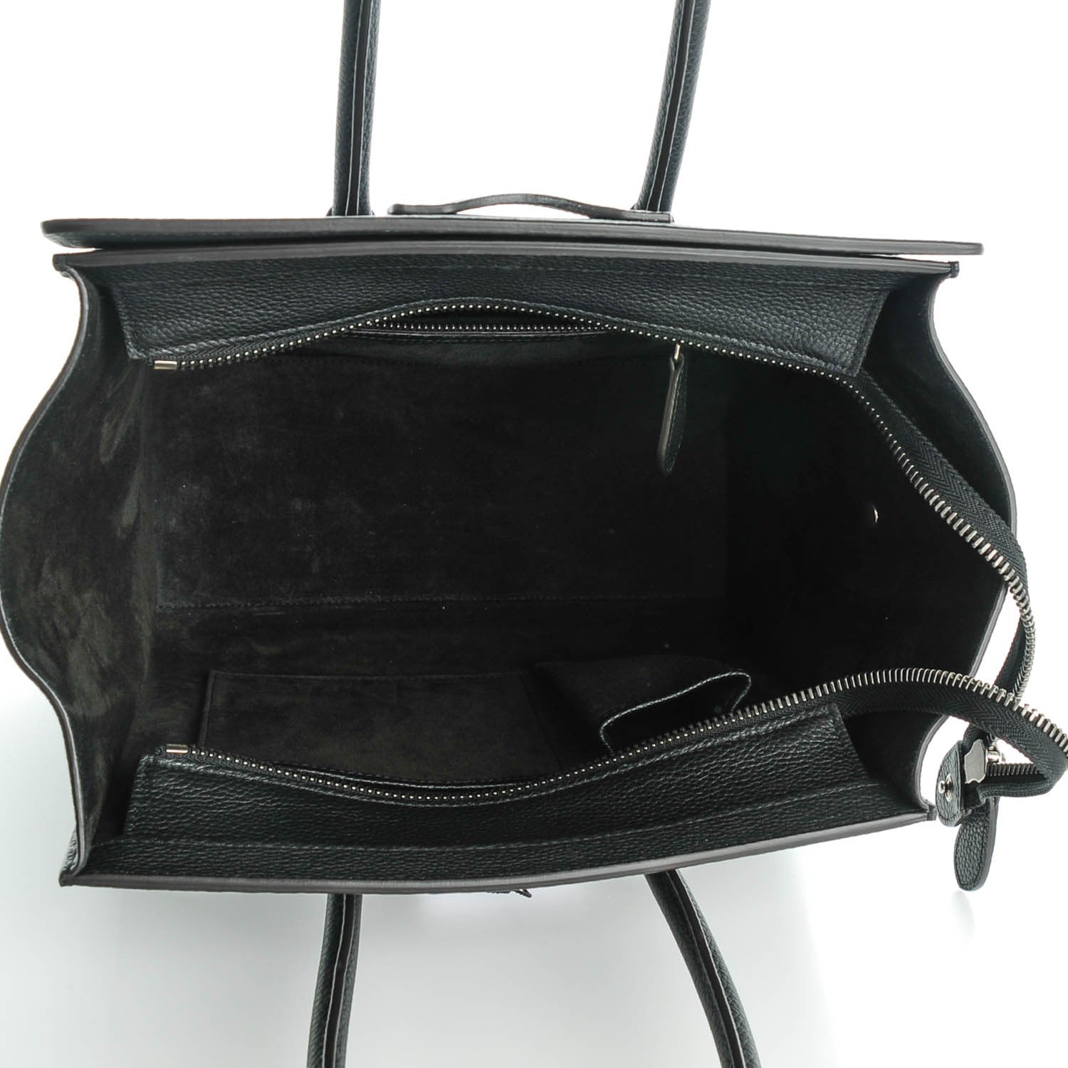 Celine Drummed Calfskin Micro Luggage Black 5 of 7