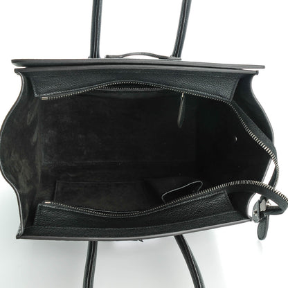 Celine Drummed Calfskin Micro Luggage Black 5 of 7