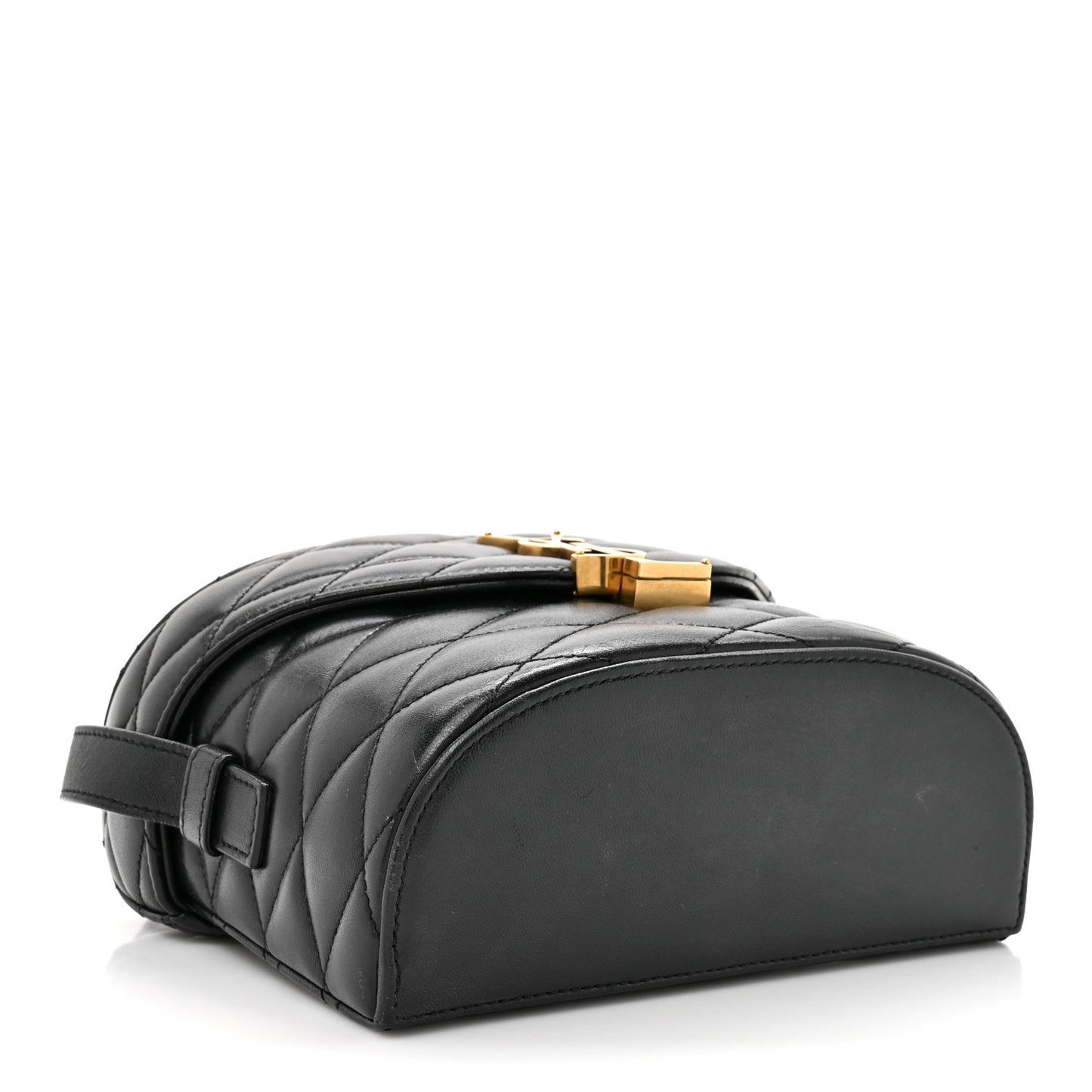 Lambskin Matelasse Monogram June Box Bag Black
