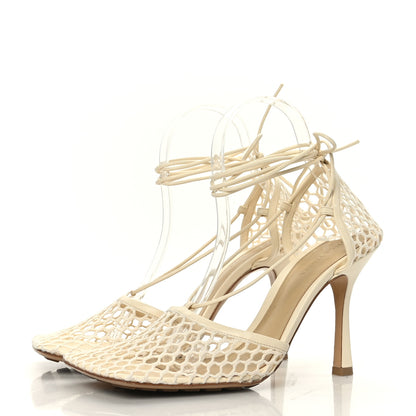 Bottega Veneta Mesh Nappa Stretch Ankle Tie Sandals 40 Toile 3 of 7