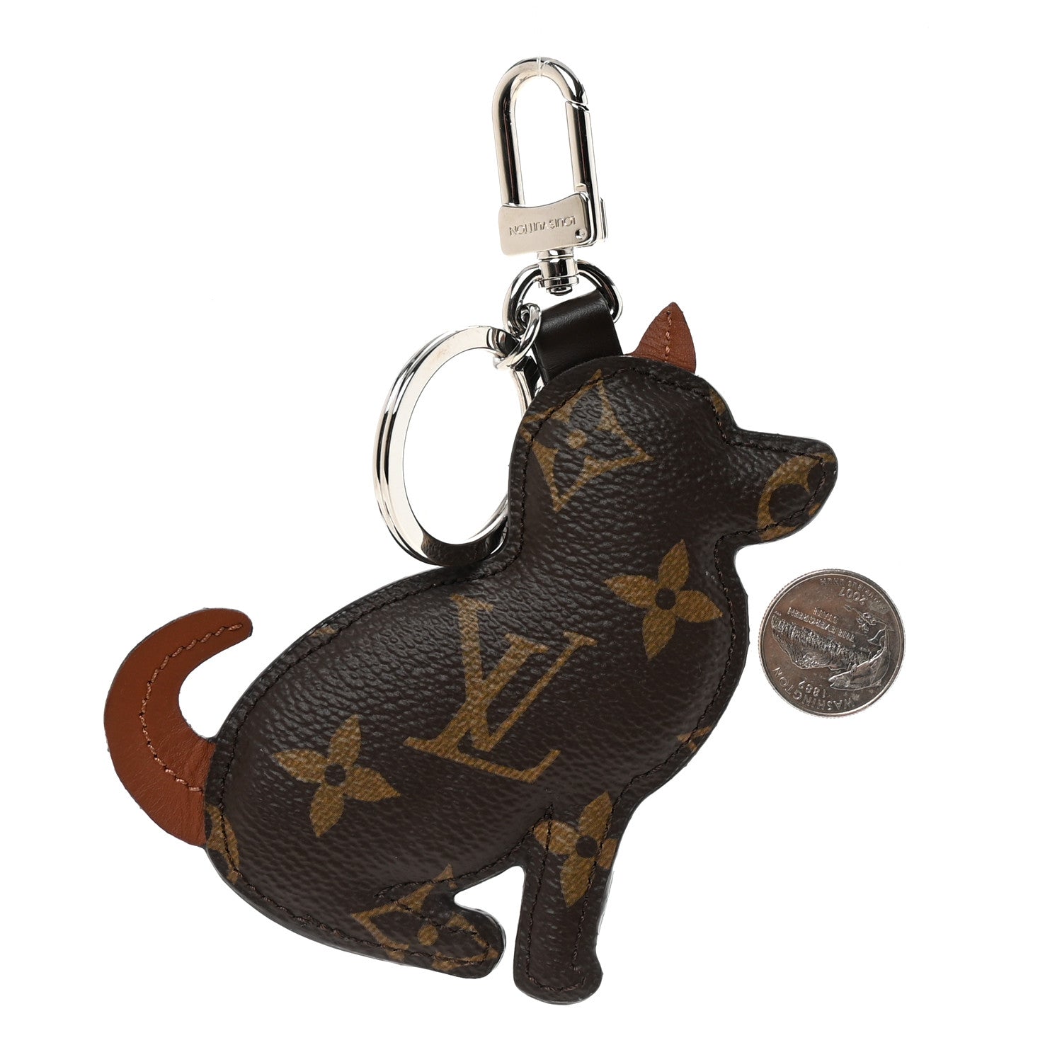 Louis Vuitton Monogram Dog Bag Charm Key Holder 2 of 5