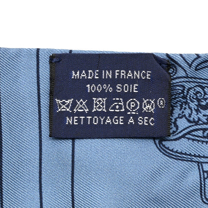 Hermes Silk Brides de Gala en Fleurs Twilly Marine Rose Bleu 3 of 5