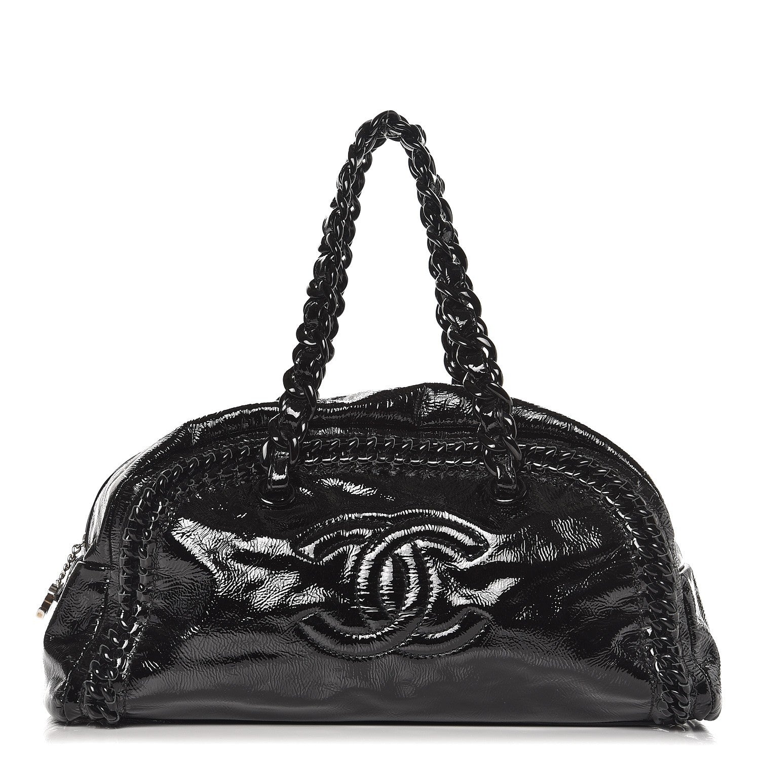 Chanel Patent Large Luxe Ligne Bowler Black 1 of 2