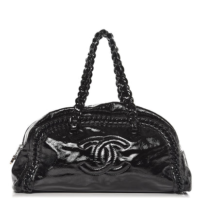 Chanel Patent Large Luxe Ligne Bowler Black 1 of 2