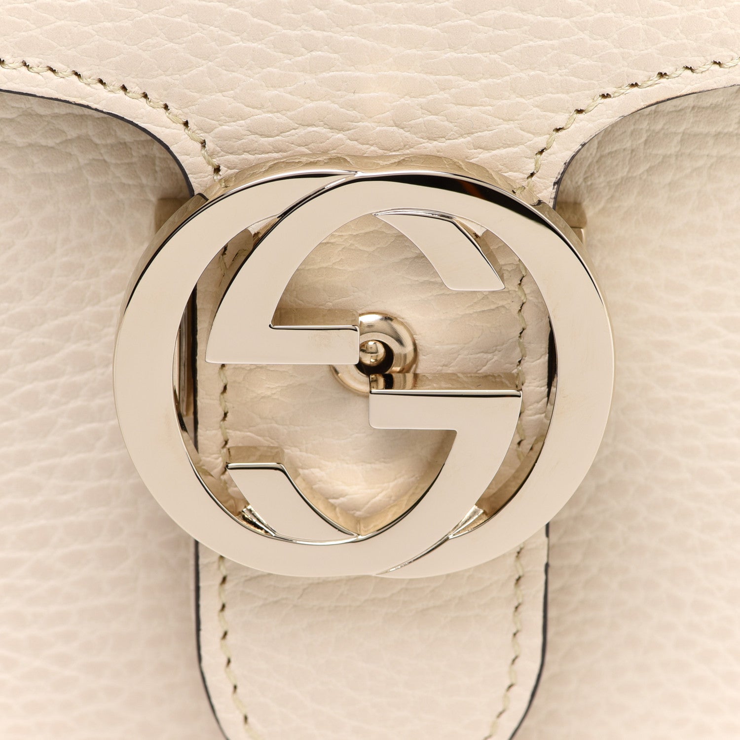 Gucci Dollar Calfskin Interlocking G Shoulder Bag Ivoire 9 of 11