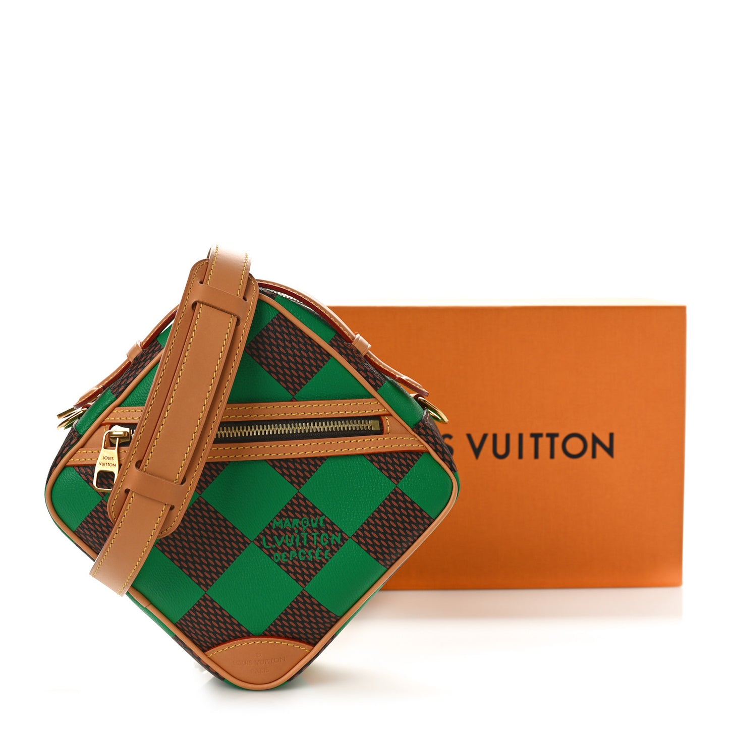 Damier Pop Chess Messenger Green