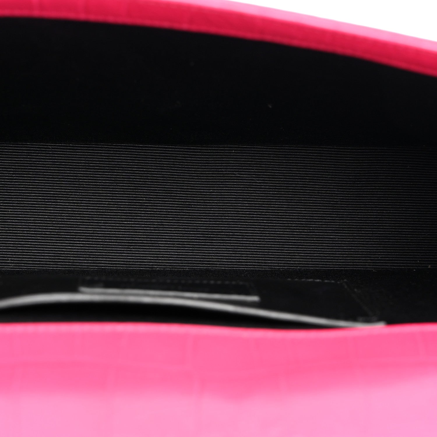 Saint Laurent Calfskin Crocodile Embossed Medium Classic Monogram Kate Tassel Satchel Fuchsia 5 of 10