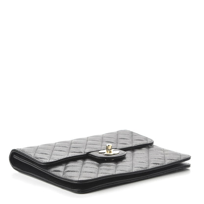Chanel Caviar Quilted Square Flap Clutch Black 4 of 11