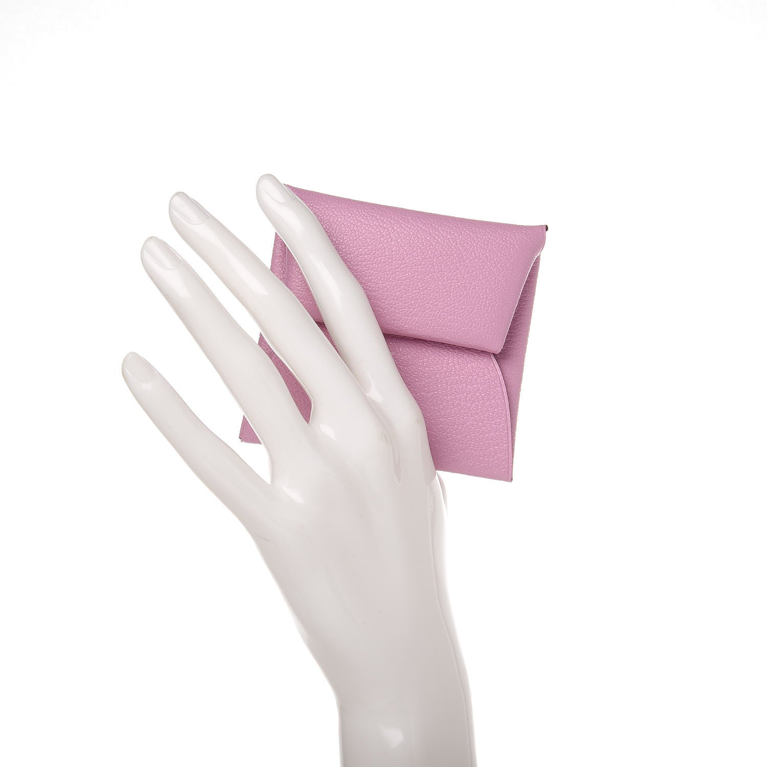 Hermes Chevre Mysore Bastia Coin Purse Mauve Sylvestre 2 of 10