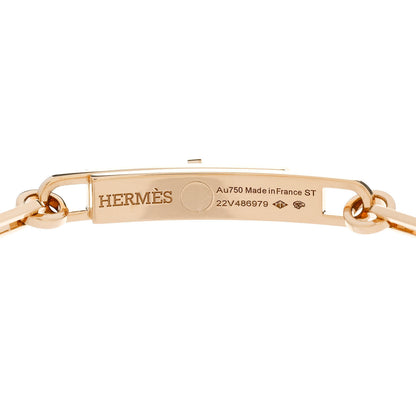 Hermes 18K Yellow Gold Diamond Pave PM Kelly Chaine Bracelet ST 3 of 4