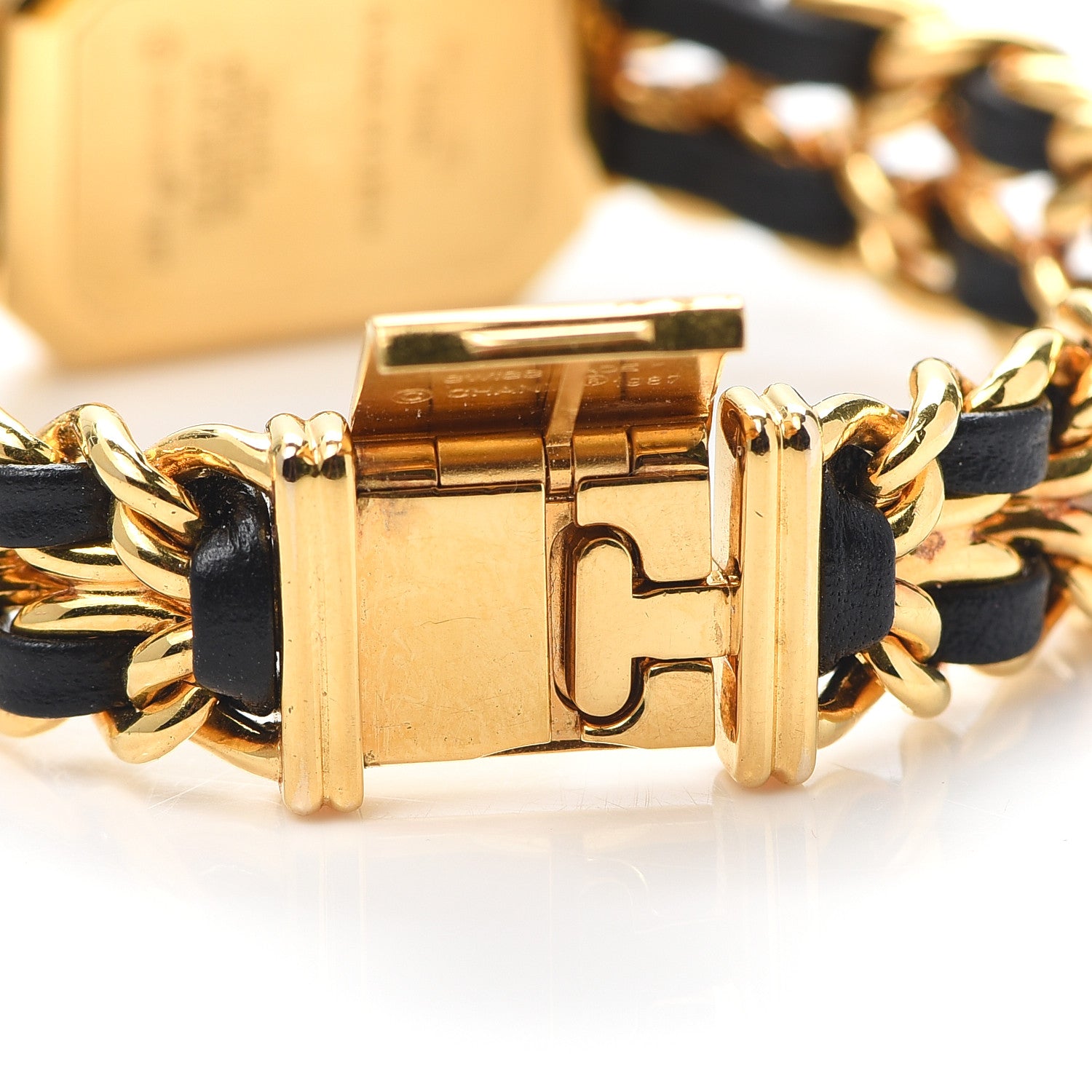 Chanel Stainless Steel Lambskin 20mm Chain Premiere Quartz Watch Gold L 5 of 5
