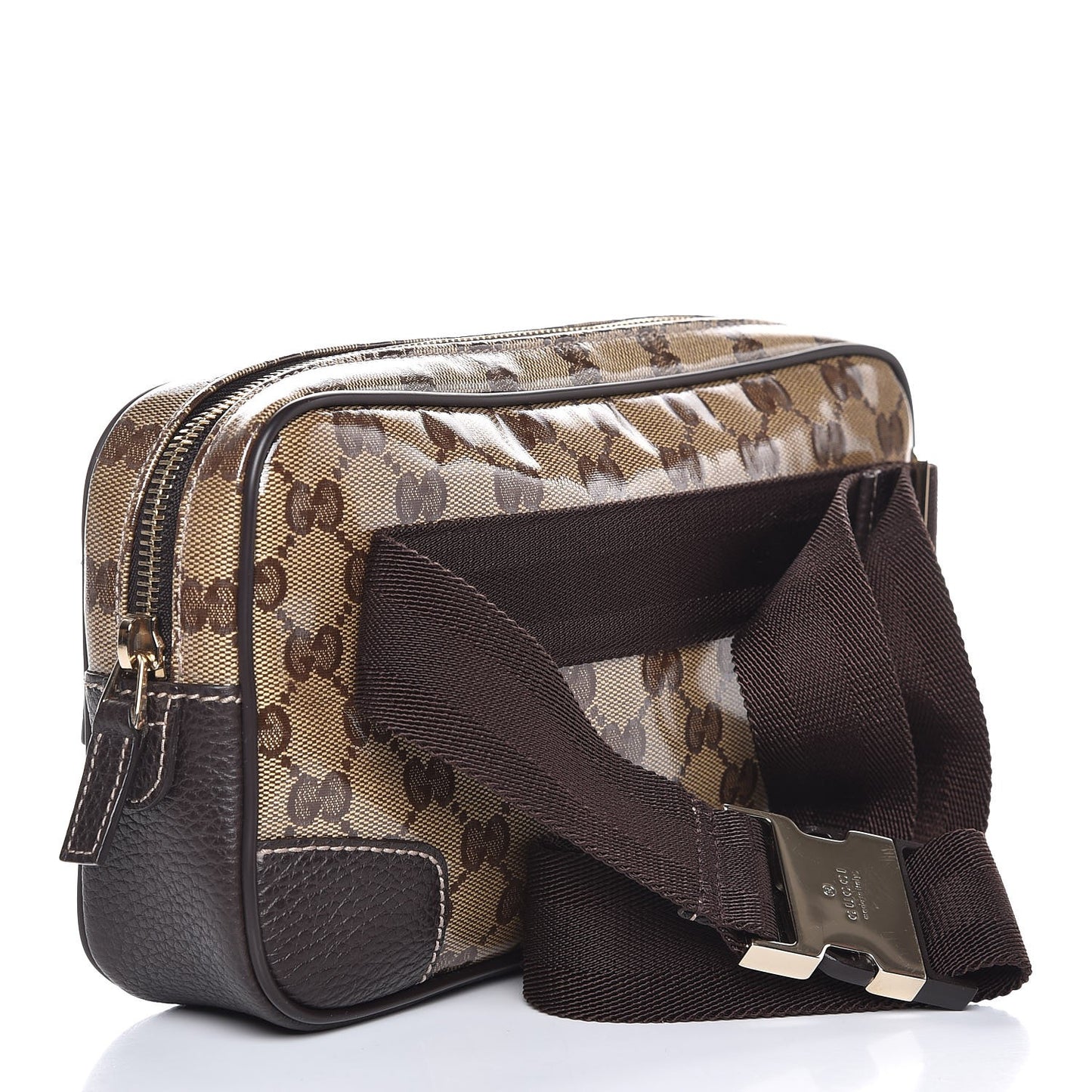 Crystal Monogram Belt Bag Brown
