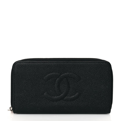 Chanel Caviar Large Timeless CC Zip Around Wallet Black 1 of 9