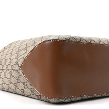 Gucci GG Supreme Monogram Large Linea A Hobo Light Brown 16 of 19