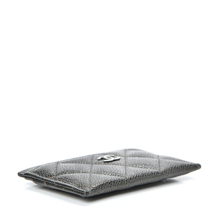 Chanel Caviar Quilted Card Holder Dark Charcoal 3 of 13