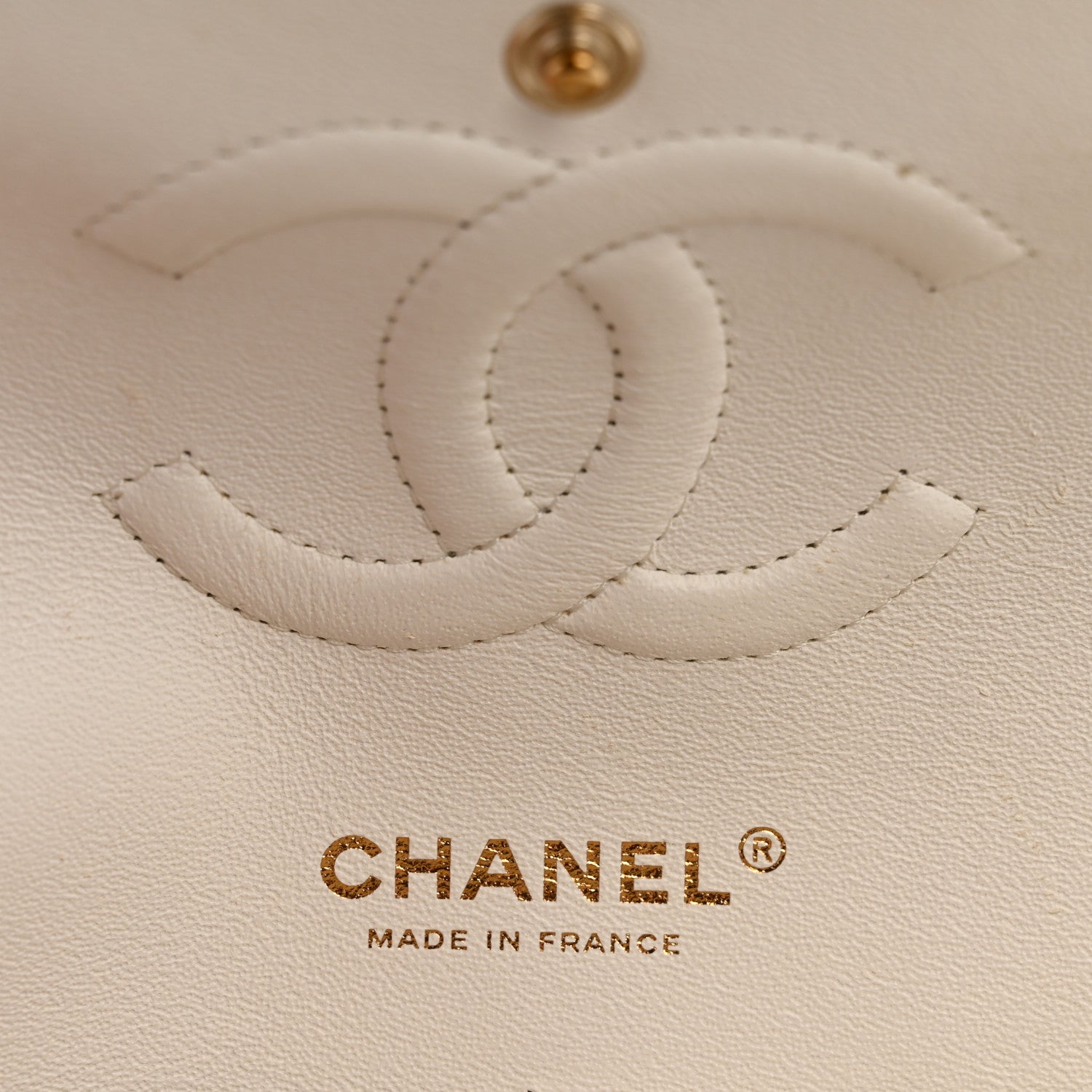 Chanel Caviar Quilted Medium Double Flap White 6 of 15