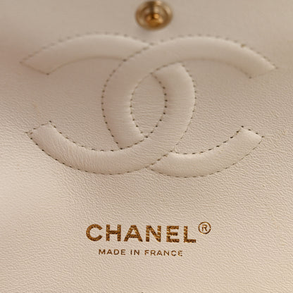 Chanel Caviar Quilted Medium Double Flap White 6 of 15