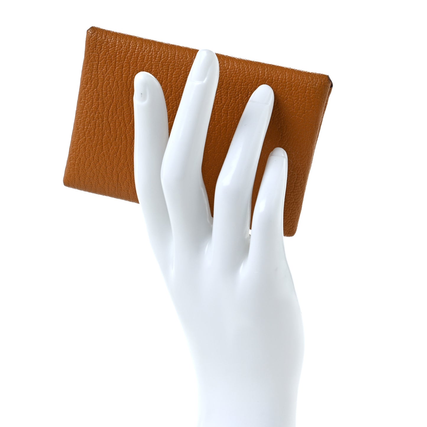 Chevre Mysore Verso Calvi Duo Card Case Caramel Rose Sakura