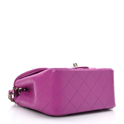 Chanel Lambskin Quilted Mini Square Flap Purple 4 of 9
