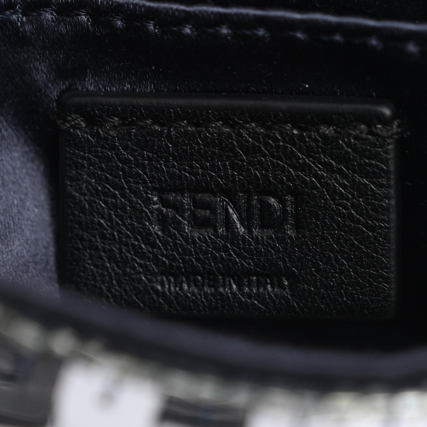 Sequin Paillettes Shiny Nappa Sex and the City Nano Maxi Buckle Baguette Charm Midnight