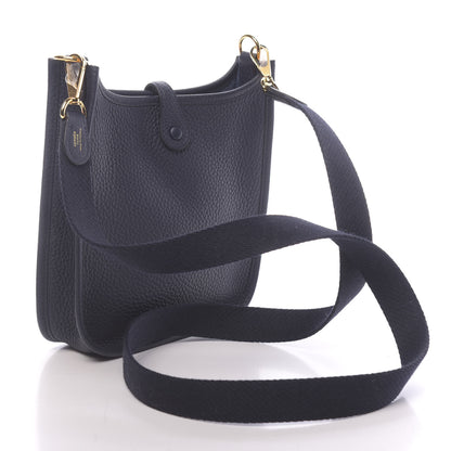 Hermes Taurillon Clemence Evelyne TPM Bleu Nuit 3 of 11