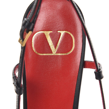 Valentino Garavani Calfskin Vlogo Slingback 40mm Pumps 38 Black 7 of 9
