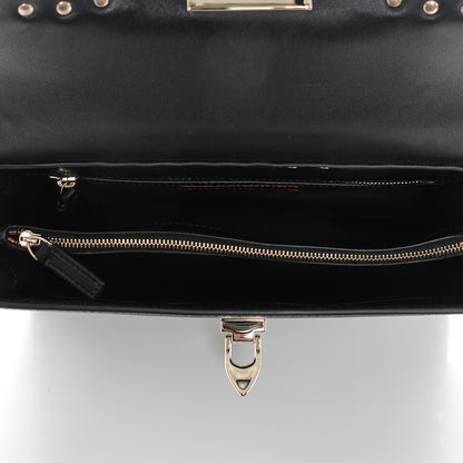 Valentino Garavani Vitello Small Rockstud Single Handle Flap Bag Black 5 of 6