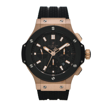 Hublot 18K Rose Gold Titanium Rubber 44mm Big Bang Evolution Automatic Watch Black 301.PM.1780. RX 1 of 4