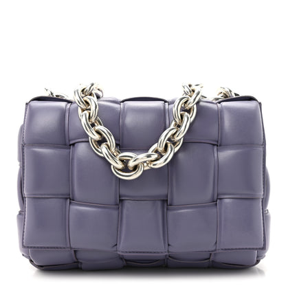 Bottega Veneta Lambskin Maxi Intreccio Padded Chain Cassette Crossbody Bag Lavender 1 of 14