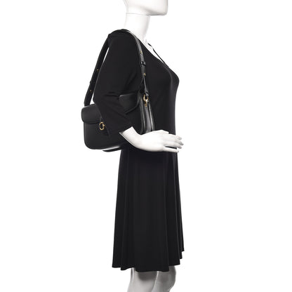 Gucci Azalea Calfskin Horsebit 1955 Shoulder Bag Black 2 of 11