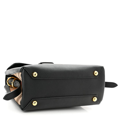 Burberry Derby Calfskin House Check Small Camberley Black 4 of 9