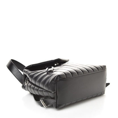 Saint Laurent Calfskin Y Quilted Monogram Small Loulou Backpack Black 4 of 9