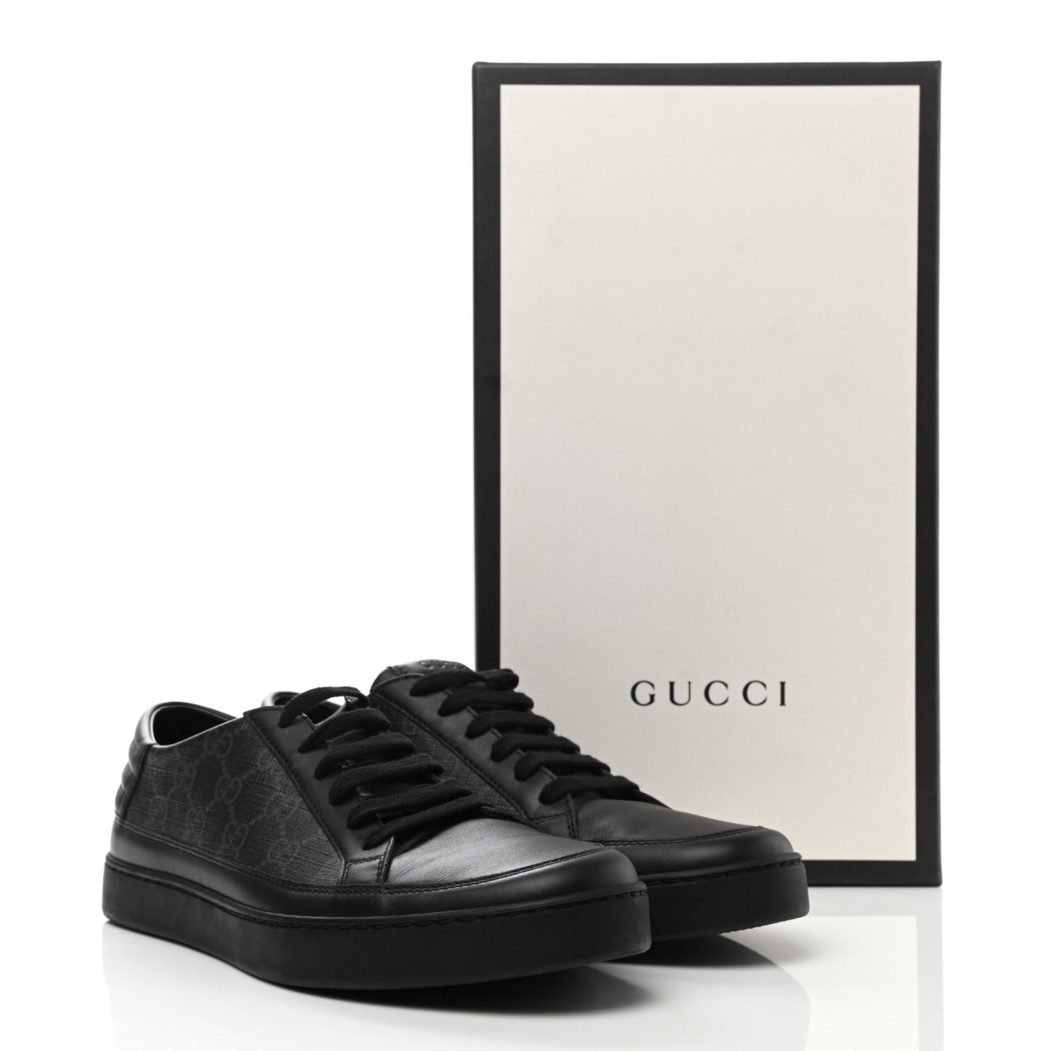 Gucci GG Supreme Monogram Mens Sneakers Black 11 of 11