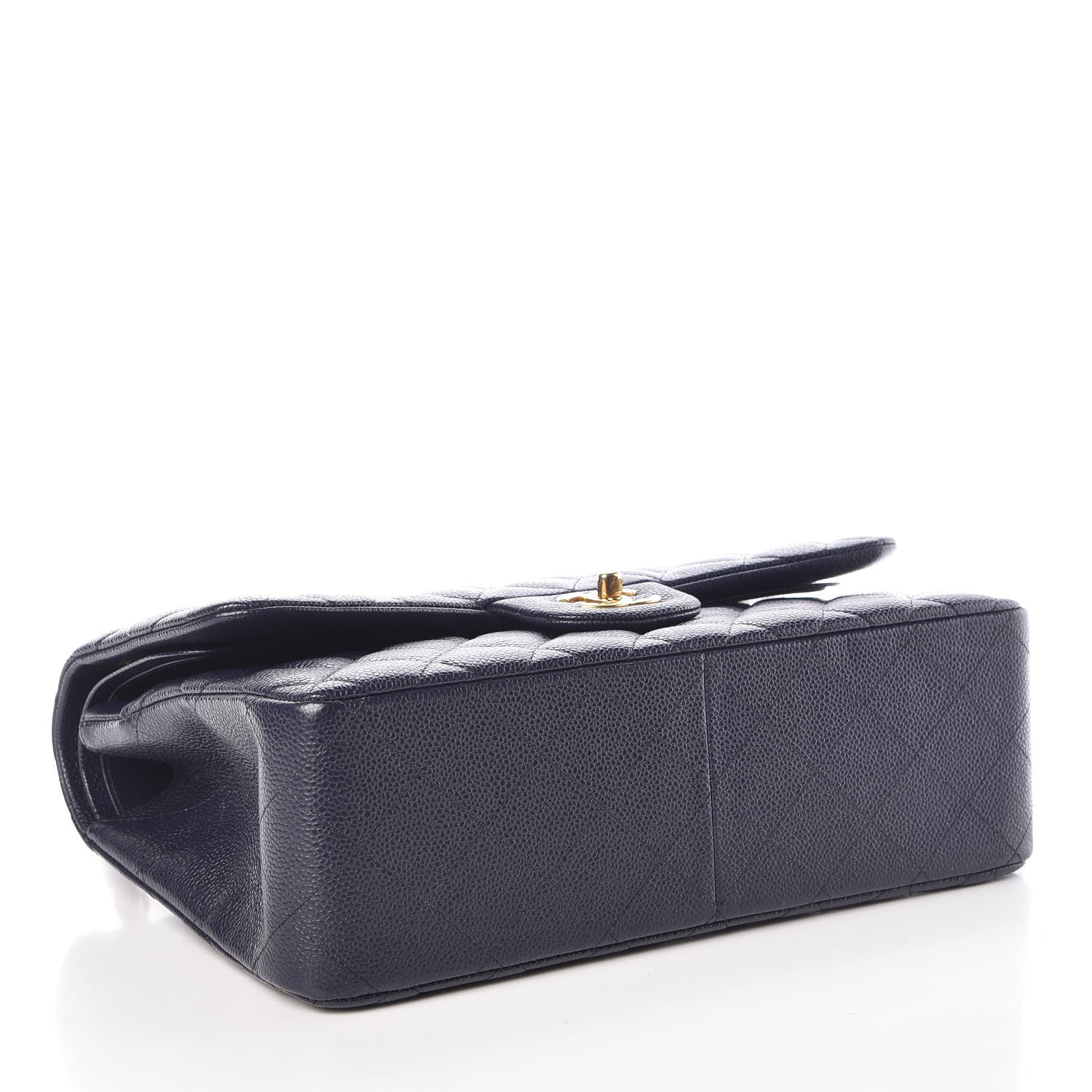 Chanel Caviar Quilted Jumbo Double Flap Navy 4 of 10