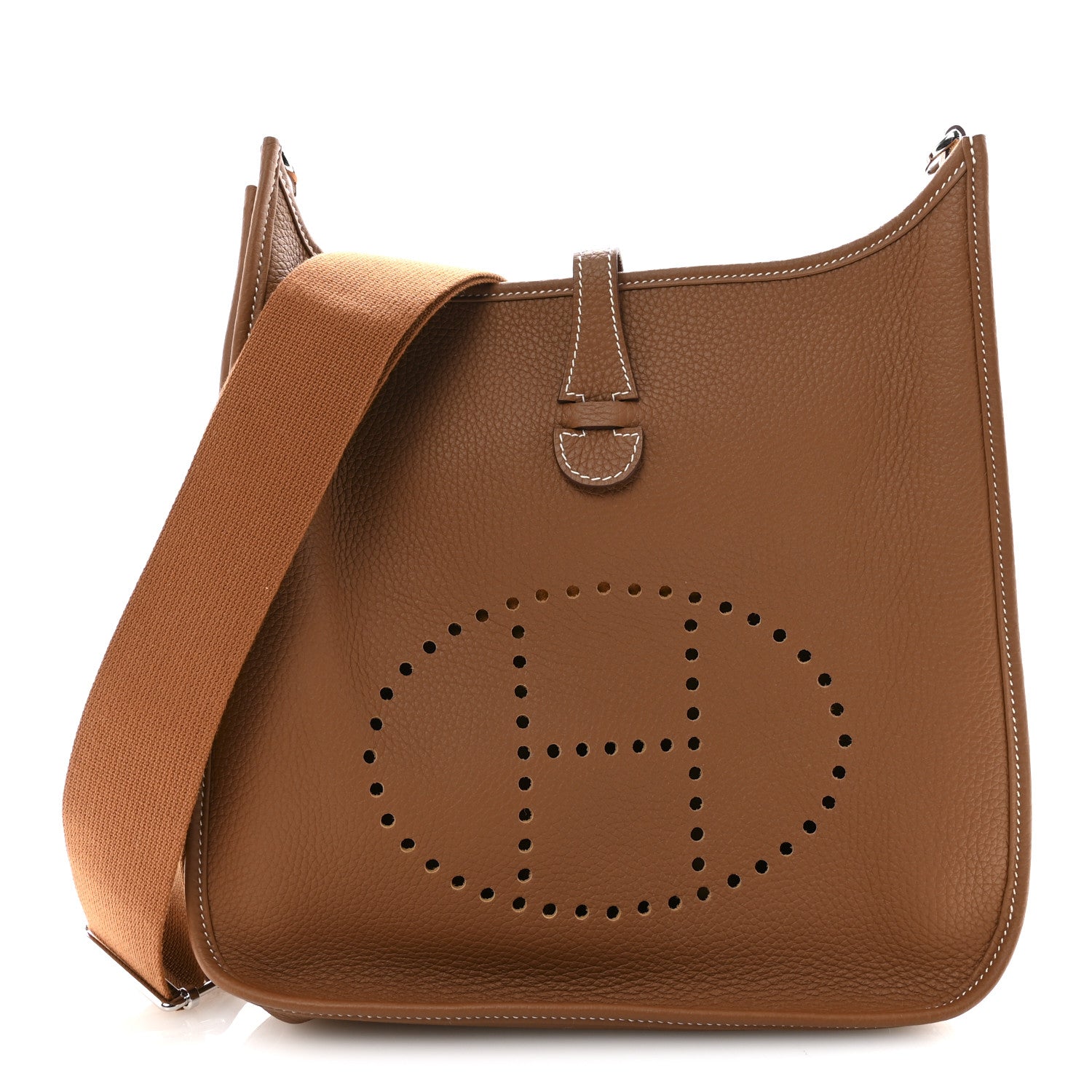 Hermes Taurillon Clemence Evelyne III PM Gold 1 of 11