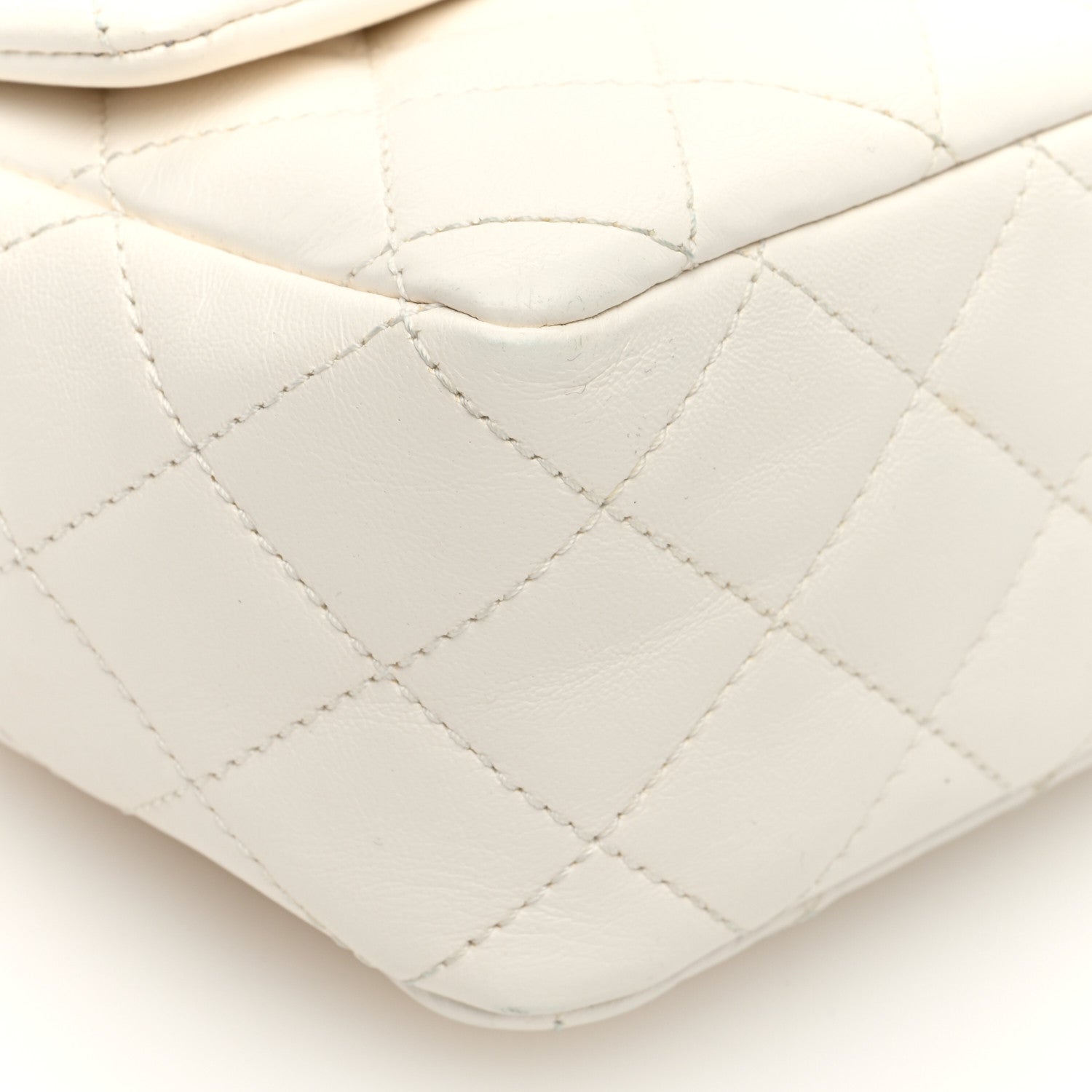 Chanel Calfskin Quilted Mini Romance Rectangular Flap White 9 of 10