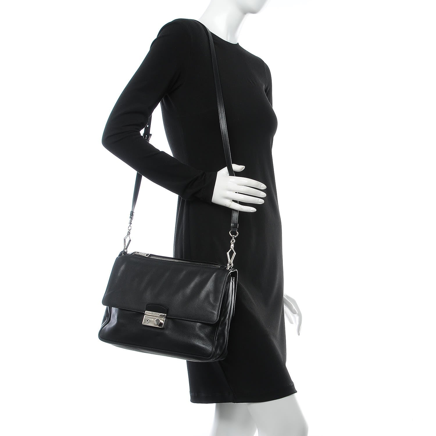 Prada Soft Calf Crossbody Nero Black 2 of 10