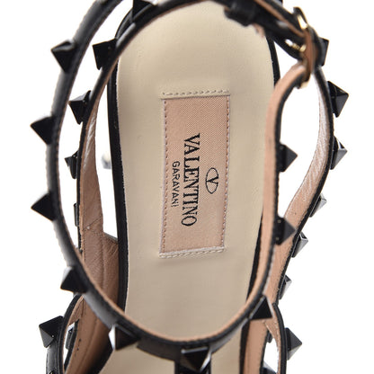 Valentino Garavani Nappa Rockstud Ankle Strap 100mm Pumps 39.5 Light Ivory Black 8 of 9