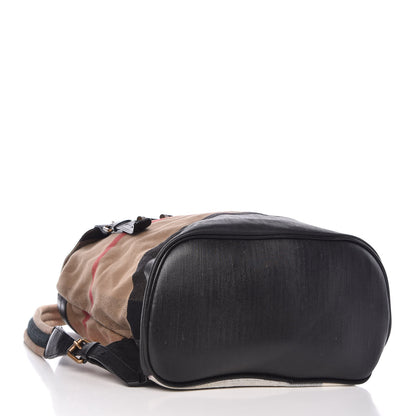 Burberry Canvas Mega Check Doran Backpack Black 4 of 11