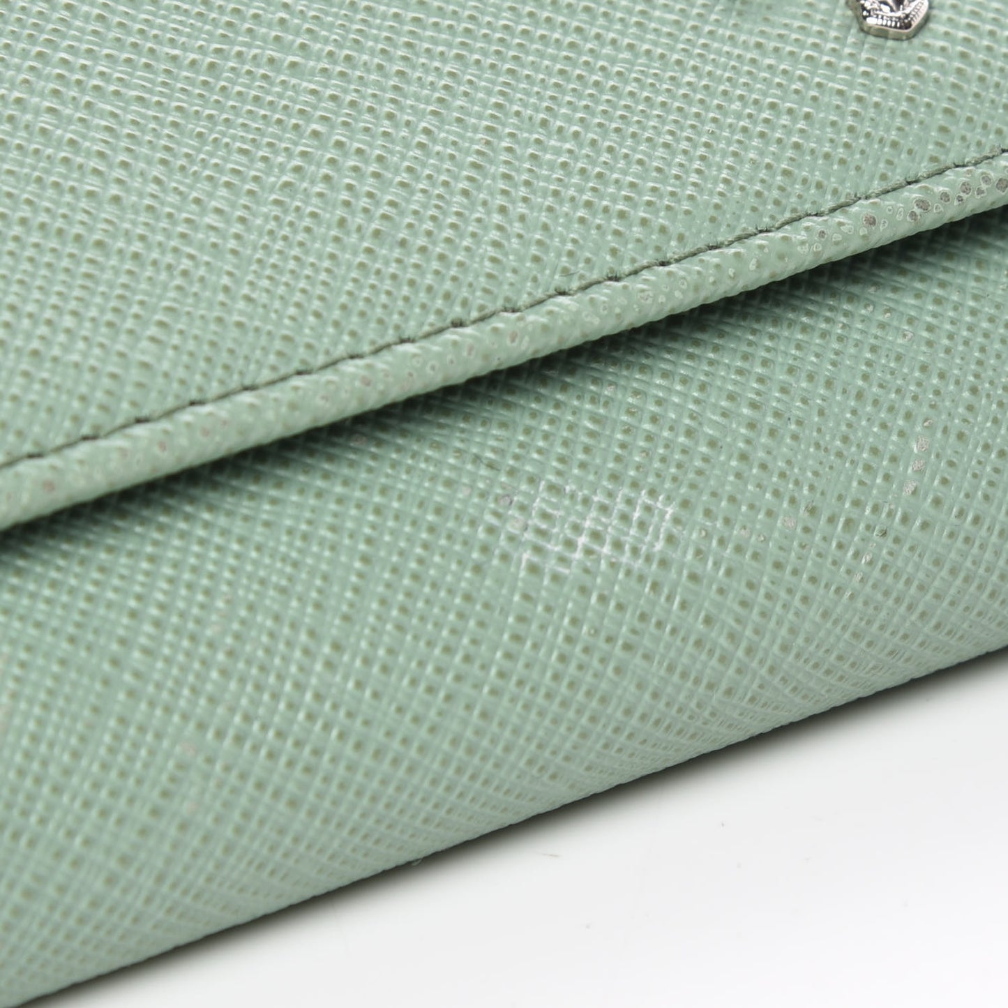 Saffiano Metal Continental Flap Wallet Acquamarina