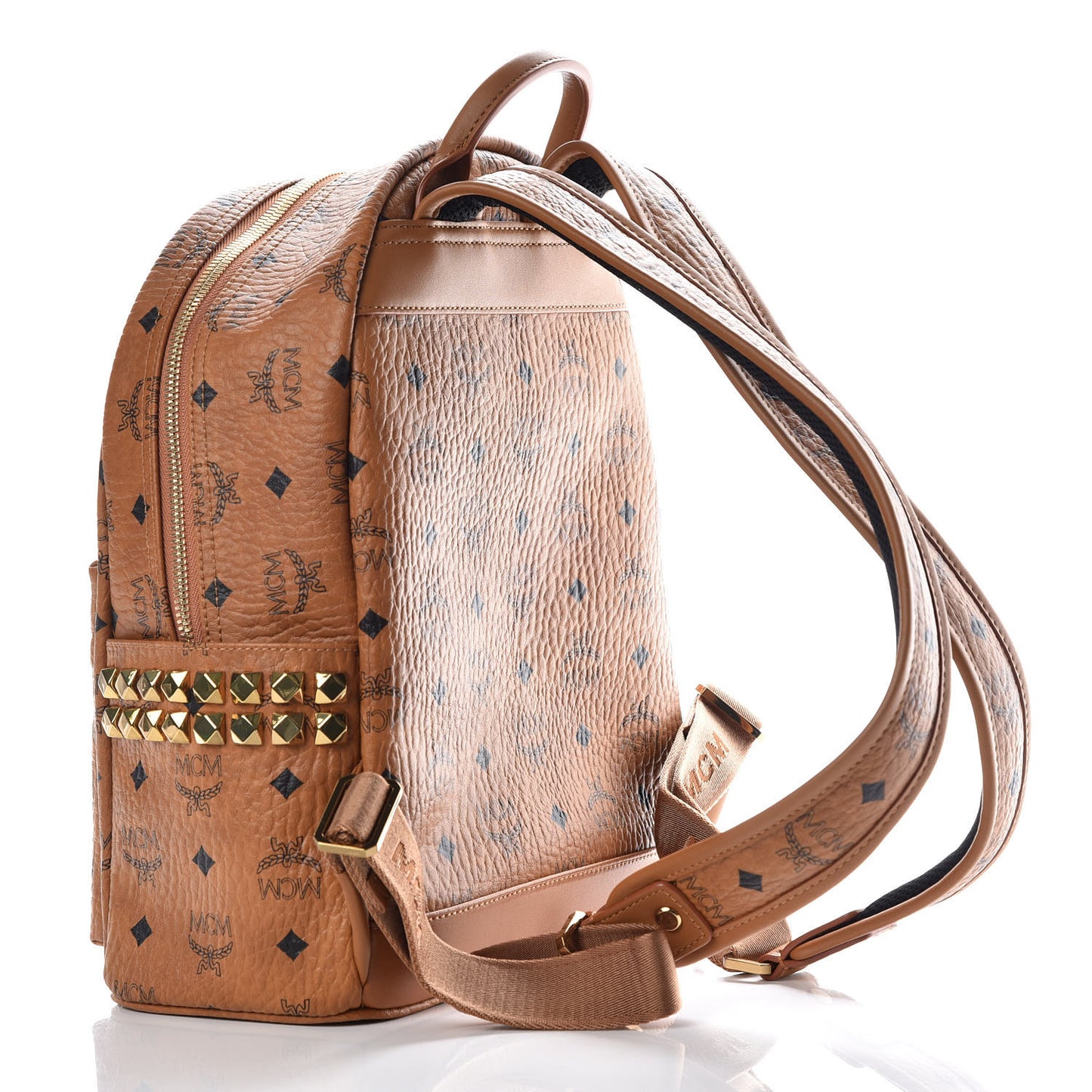 Visetos Small Side Stud Stark Backpack Cognac