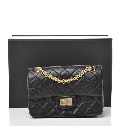Chanel Aged Calfskin Quilted 2.55 Reissue Mini Flap Black 12 of 13