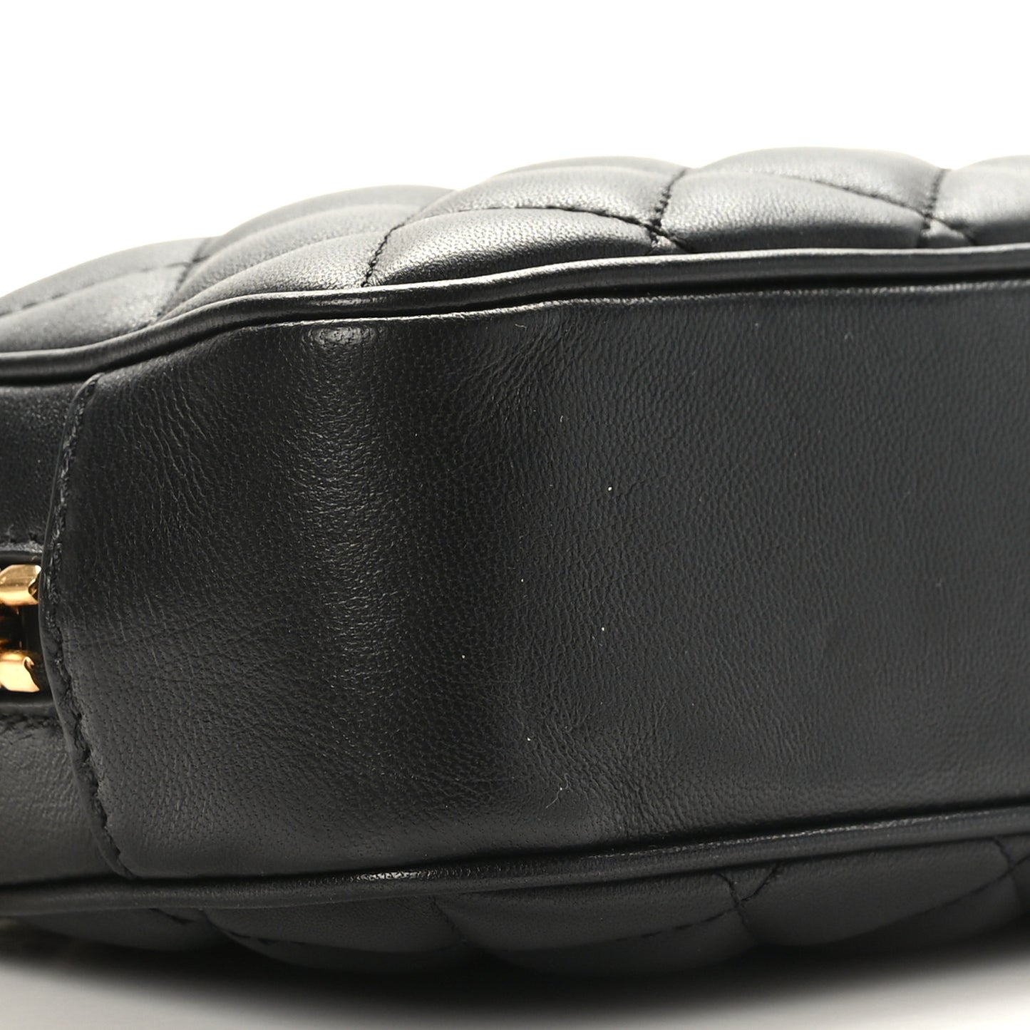 Nappa Quilted La Medusa Camera Bag Black
