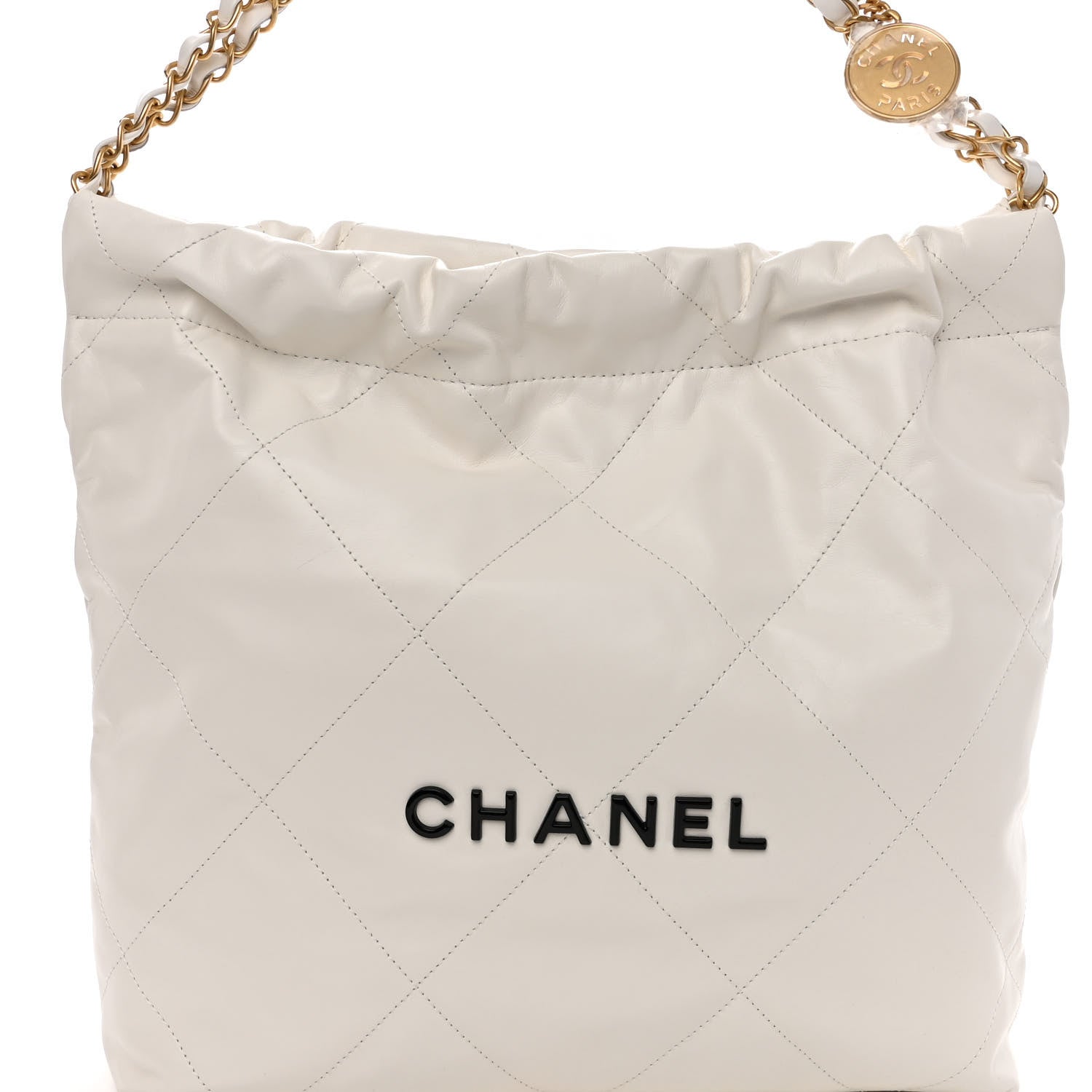 Chanel Calfskin Quilted Small Chanel 22 White 9 of 11
