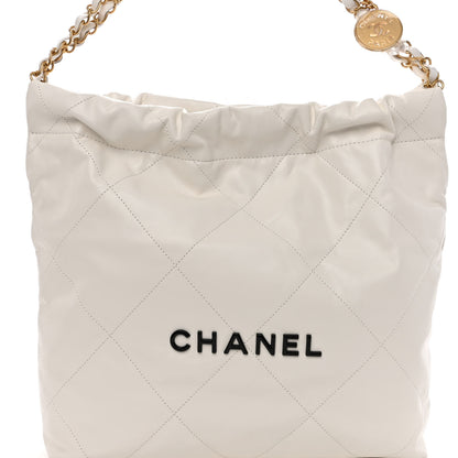 Chanel Calfskin Quilted Small Chanel 22 White 9 of 11
