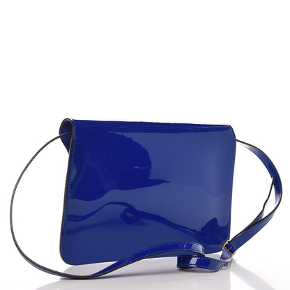 Gucci Patent Large Bright Bit Shoulder Bag Deep Zaffiro 4 of 8