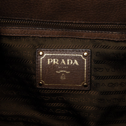 Prada Cervo Antik Top Handle Tote Brown 8 of 21