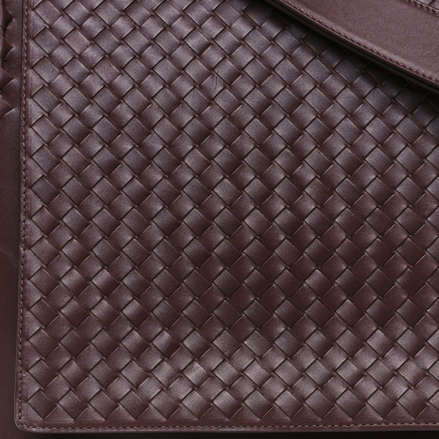 Nappa Intrecciato Messenger Bag Ebano