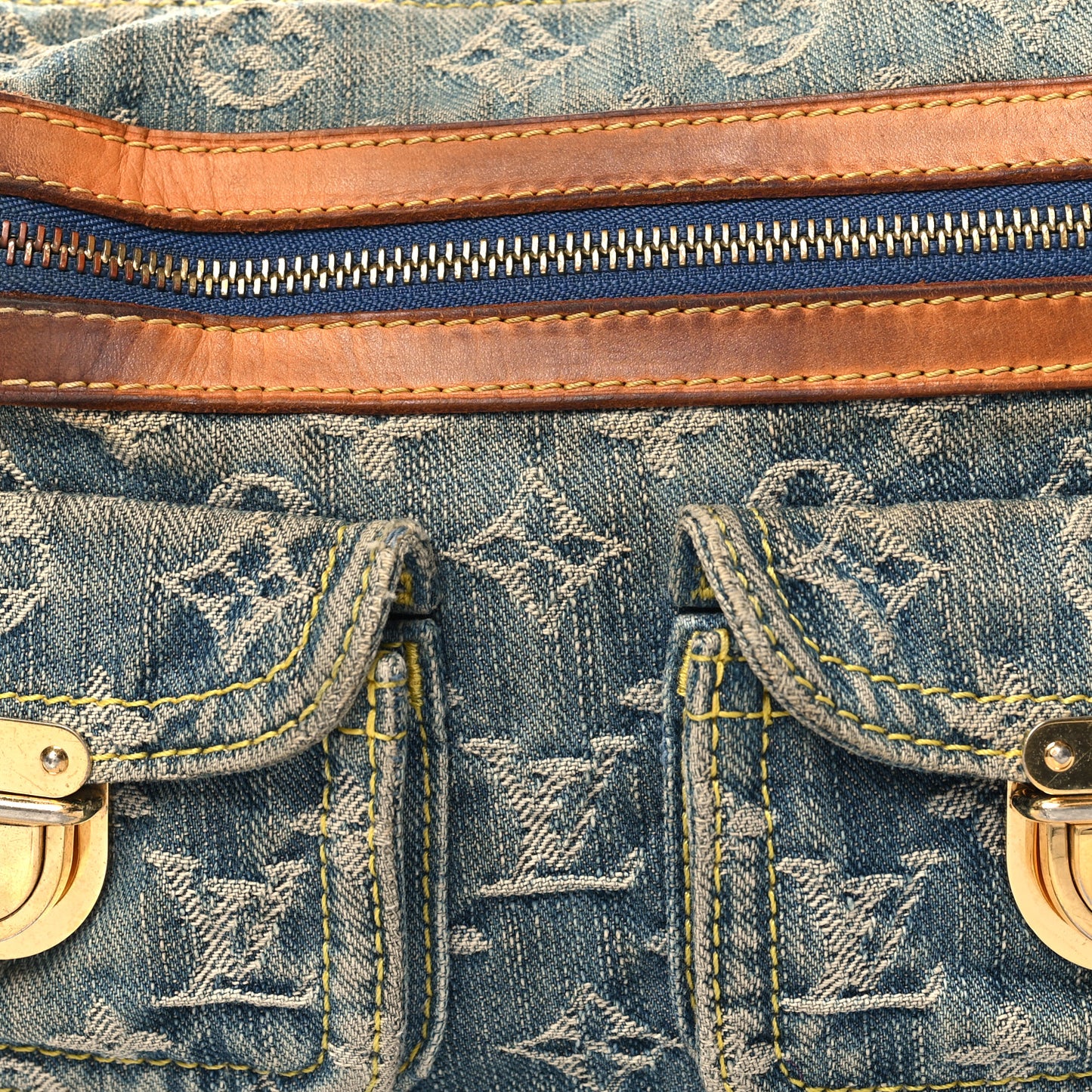 Monogram Denim Baggy PM Blue